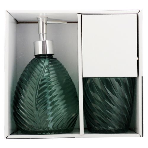 Set de accesorios Home Trends para baño color verde - 2 Pzas