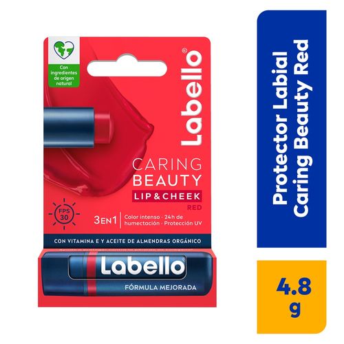 Labial Labello Caring Beauty Red - 4 g