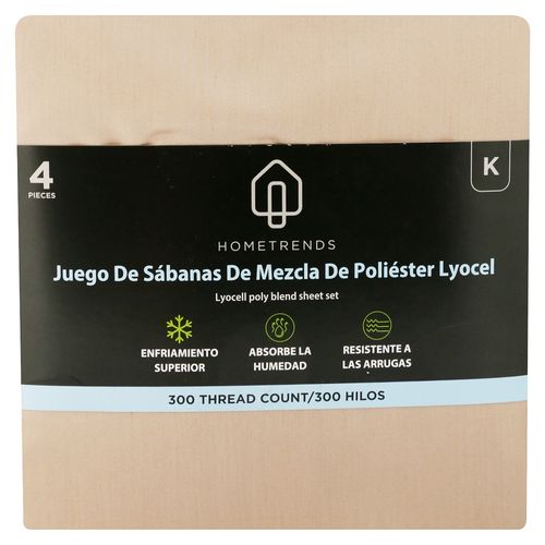 Set de sábanas Home Trends king cocoa - 4 Pzas