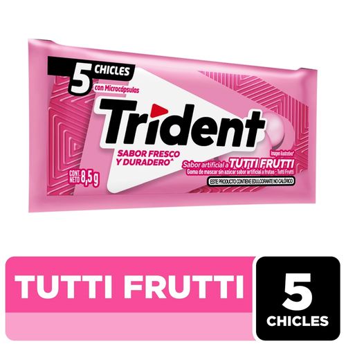 Goma Mascar Trident Tutti Fruti - 8 g