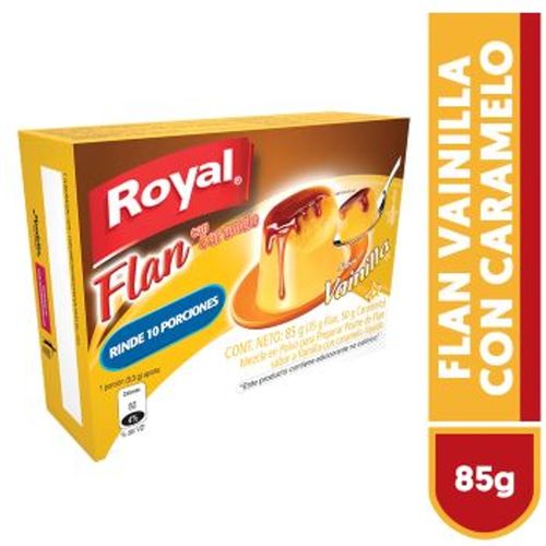 Flan Royal Sabor Vainilla Y Caramelo Líquido- 85g