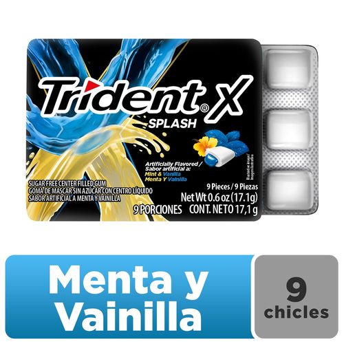 Goma Mascar Trident Splash Menta Y Vainilla - 17.1g