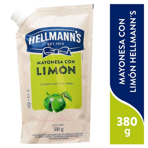 Mayonesa Hellmanns Limon Doy Pack 400Gramos