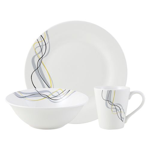Vajilla De 12Pc Porcelana Con Diseno Mai