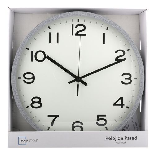 Ms Reloj Blanco Con Gris 30Cm