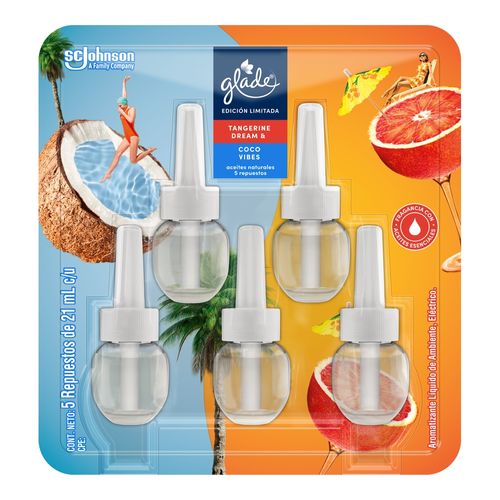 Aromatizante Glade líquido 5 pack -105 ml