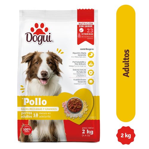 Comida P Perro Dogui Sab Pollo Arroz 2Kg