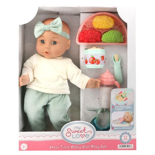 Msl 14in Meal Time Baby Doll Playset