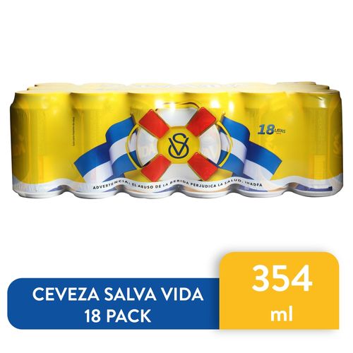 Cerveza Salvavida En Lata 18 Pack - 354ml