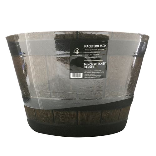 Ht Maceta Estilo Barril 22Cm