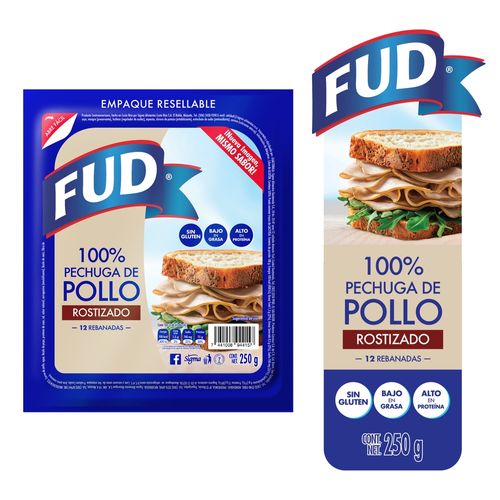 Jamón De Pechuga Fud De Pollo Rostizado- 250 g