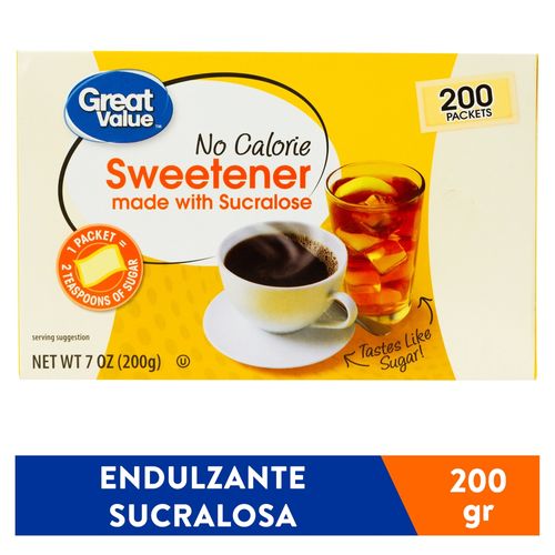 Endulzante Great Value Sin Calorias - 200gr