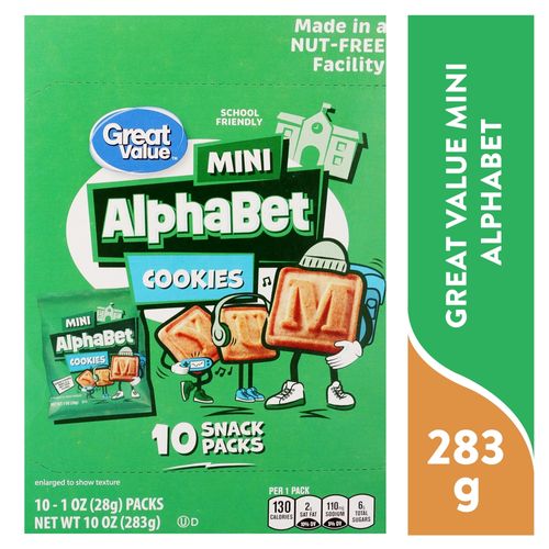 Great Value Mini Alphabet 10pk 283gr