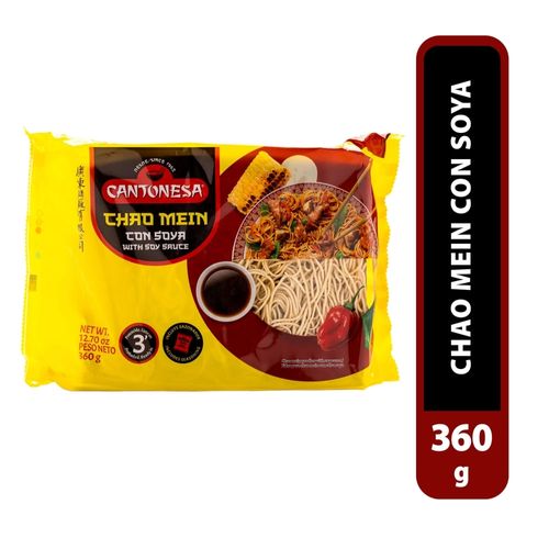 Pasta Cantonesa Chao Mein Con Soya - 360gr