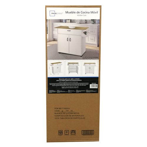 Ms Carro De Cocina Madera 110Cm