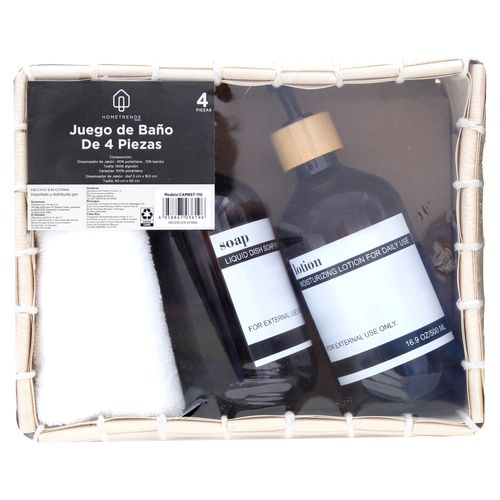 Set Home Trends de accesorios para baño - 4 piezas