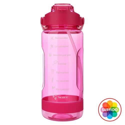 Botella plástica Mainstays motivacional capacidad 2000 ml - 1 Ud
