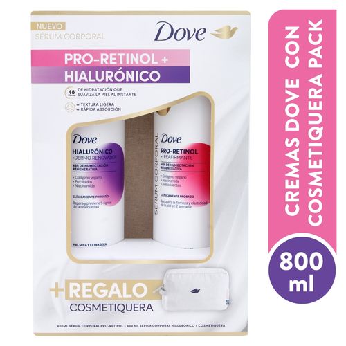 Pack Dove Ser Corp Hialur Y Ret 800 Gr
