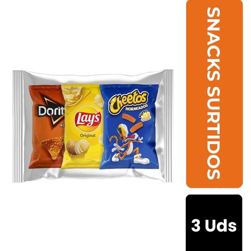 3 Pack Snack Frito Lay Variedad Lays -310gr