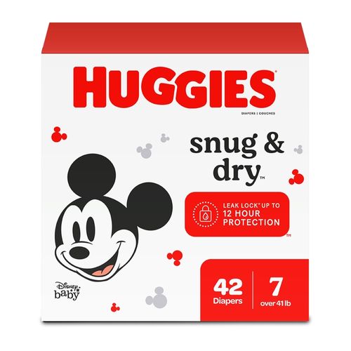Pañales Huggies Snug&Dry 7 XXXXG - 42 Uds