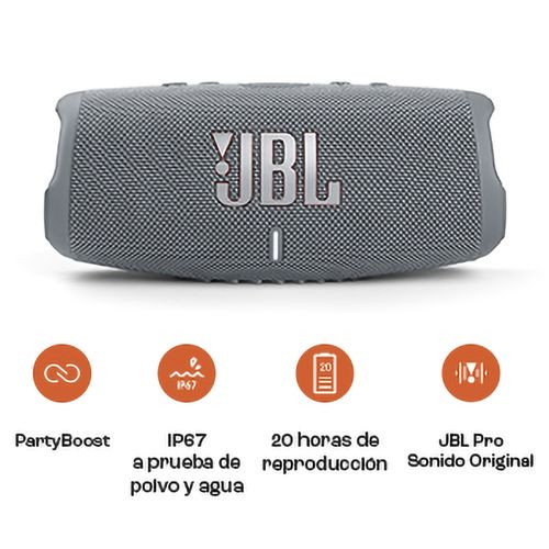 Parlante JBL Charge 5 color Gris Bluetooth