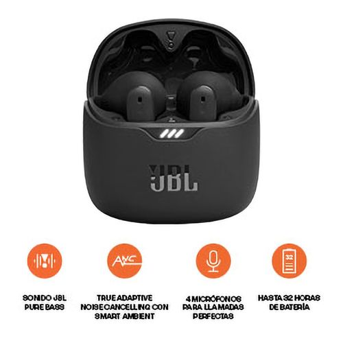 Auriculares JBL Tune Flex True Wireless con cancelación de ruido color negro