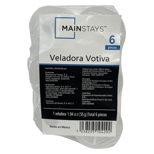Pack 6 Veladora Chica Mainstays