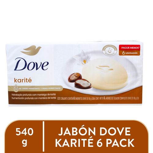 Jabón Barra Dove Con Karité 6 Pack - 540g