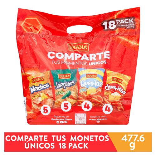 Snack Diana familiar surtiso 18 Pack - 477.6 g