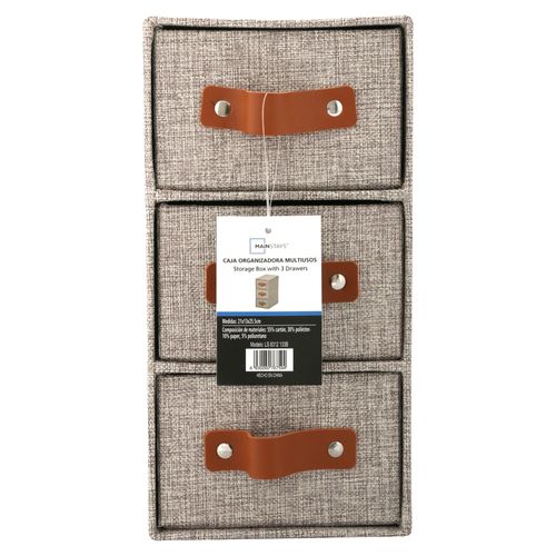 Caja Mainstays organizadora multiusos de tela 21 x 13 x 25.5 cm - 1 Ud