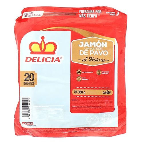 Jamon Delicia Pechug Pavo Al Horn 350 Gr