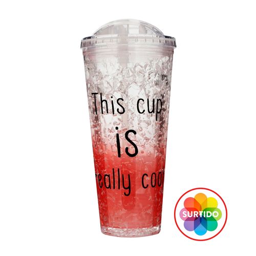 Vaso Hometrends de plástico con doble pared -550 ml