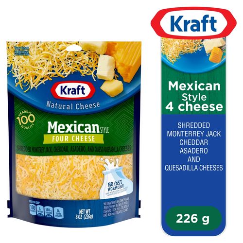 Queso Kraft Cuatro Quesos Mexican 226 Gr