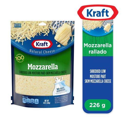 Queso Mozzarella Rallado - 226 g