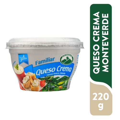 Queso crema Monteverde libre de gluten - 220 g