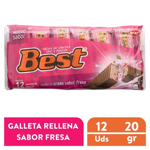 Galleta  Best Relleno Fresa Wafer 240 Gr
