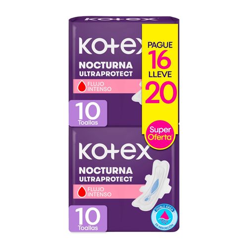 Toalla Femenina Kotex Nocturna 20Ea