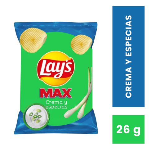 Snack Papas Lay's Max Crema y Especias - 26 g