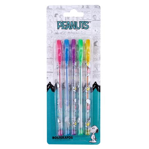 Juego de bolígrafos Peanuts Snoopy de colores