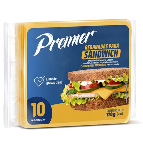 Queso Premier Rebanadas Sándwich - 170 g