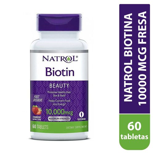 Natrol Biotina10000 Mcg Fresa 60ea