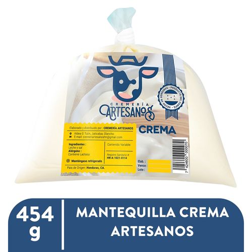 Mantequilla Crema Artesanos 454 Gr