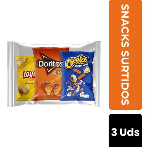 Snack Frito Lay Variedad Lays 3 Pack - 310 g