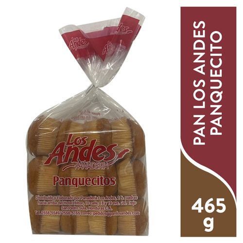 Panquecito Pan Los Andes 12unid 465gr