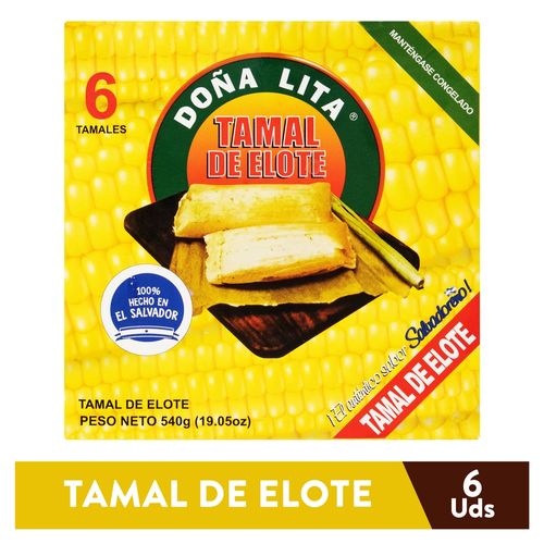 Tamales Doña Lita de elote 6 Uds - 540 g