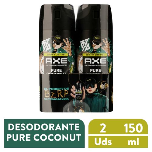 2pk Deo Axe Body Spry Pure Coconut 300ml
