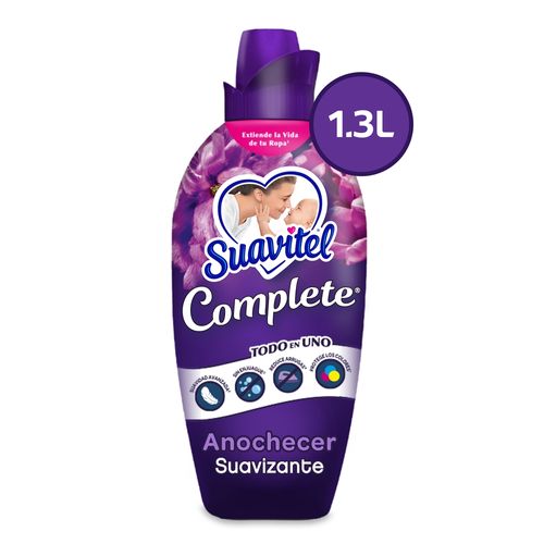 Suavizante de Ropa Suavitel Complete Anochecer 1.3 lt