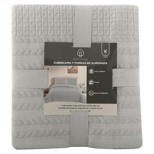 Cubre cama king Home Trends con fundas de almohada