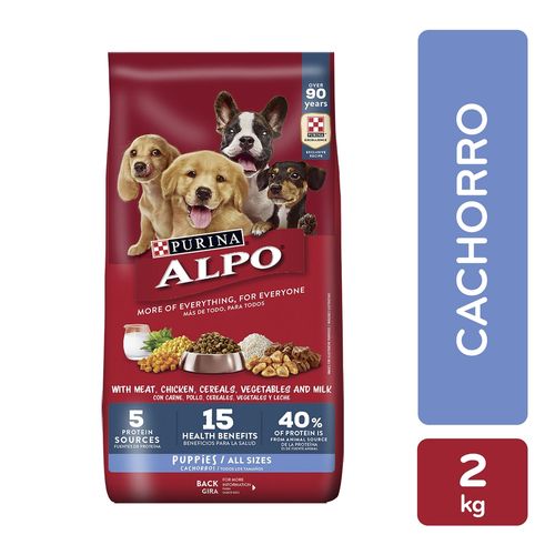 Alimento Perro Cachorro Purina Alpo Carnitas Leche y Cereal 2 kg