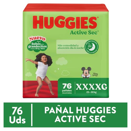 Pañales Guggies Active Sec Giant Xxxxg - 76 uds